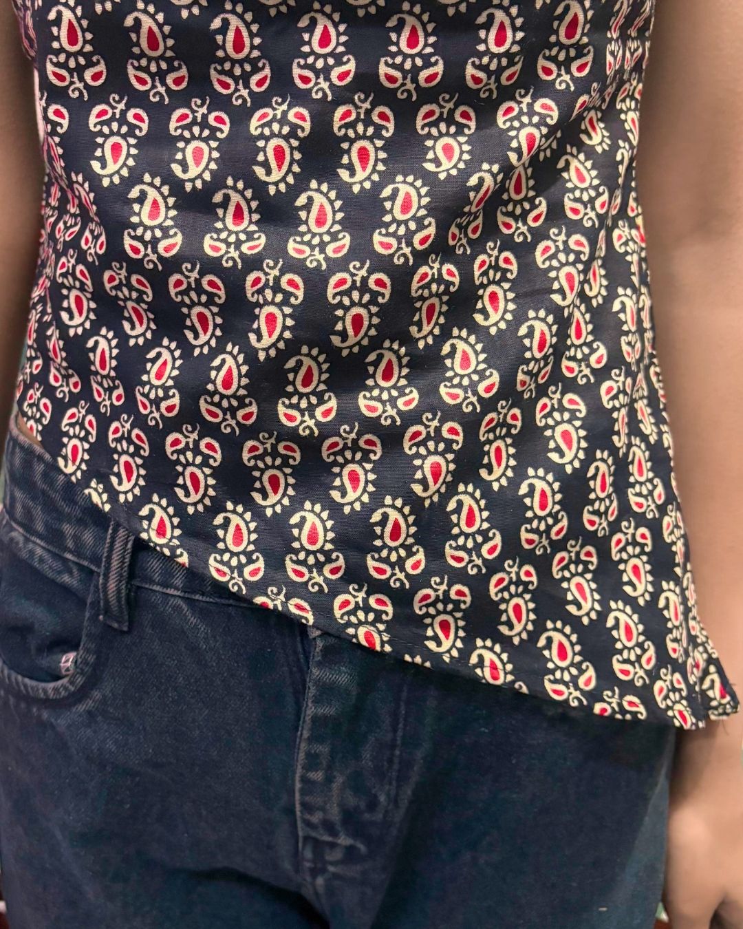 Black Paisley Printed Sleeveless Top for Women | Stylish Casual Summer Wear